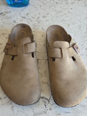Birkenstock Boston Oiled Leather Clogs Tobacco Brown Sz 43